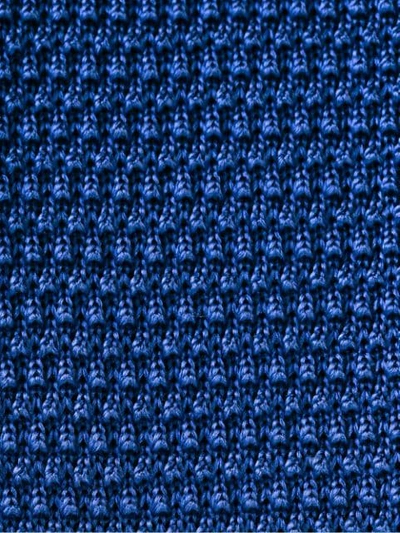 Shop Fashion Clinic Timeless Woven Tie In Blue