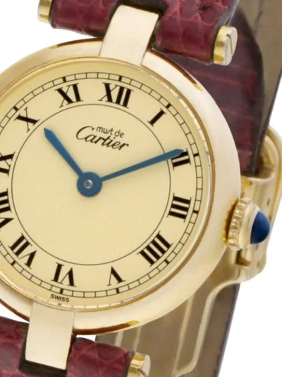 Pre-owned Cartier 1995   Must 24mm In Neutrals