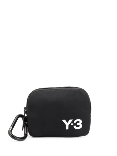 Shop Y-3 Snap Key Hook Wallet In Black