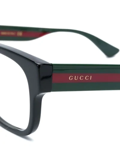 Gucci Rectangular Frame Glasses In Black