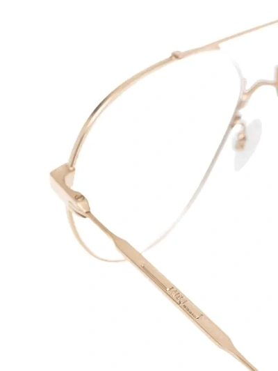 Shop Mcq By Alexander Mcqueen Aviator-frame Glasses In Gold