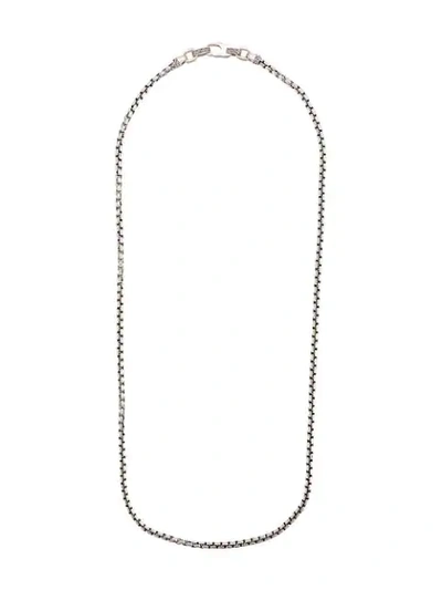 Shop John Hardy Box Chain Necklace In Silver