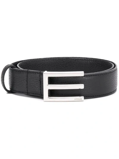 Shop Etro Monogram Plaque Belt In Black