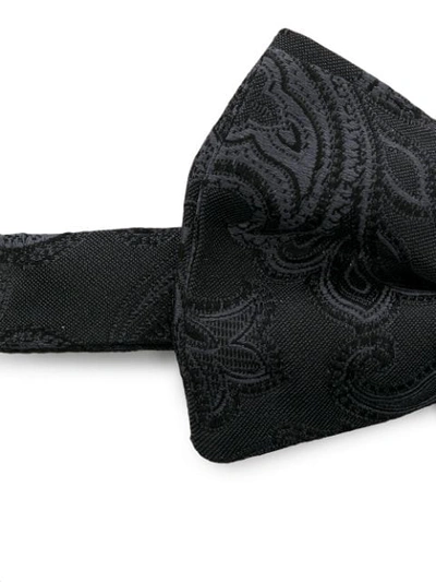 Shop Etro Paisley-jacquard Bow Tie In Black