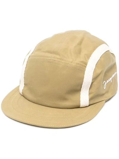 Shop Jacquemus Embroidered Logo Cap In Green