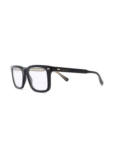 Shop Gucci Square-frame Glasses In Black