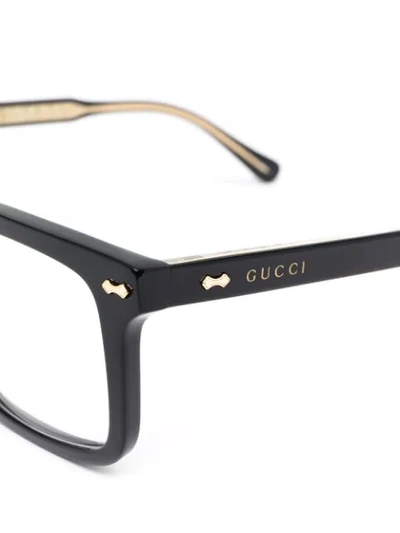 Shop Gucci Square-frame Glasses In Black