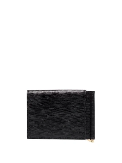 Shop Ferragamo Gancini Leather Wallet In Black