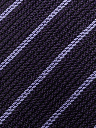 Shop Tom Ford Diagonal-stripe Silk Tie In Purple