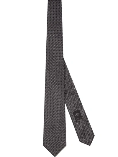 Shop Gucci Horsebit Silk Tie In Black