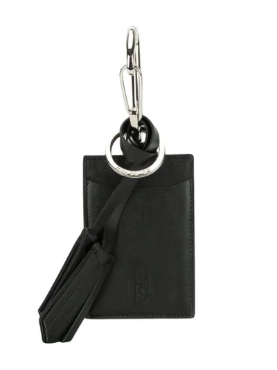 Shop Neil Barrett Id Card Keychain In Black