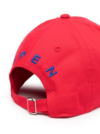 Shop Autry Embroidered-logo Cotton Baseball Cap In Red