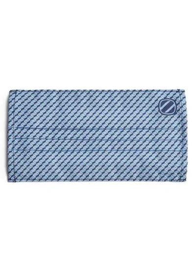 Shop Ermenegildo Zegna Motif-print Face Mask In Blue