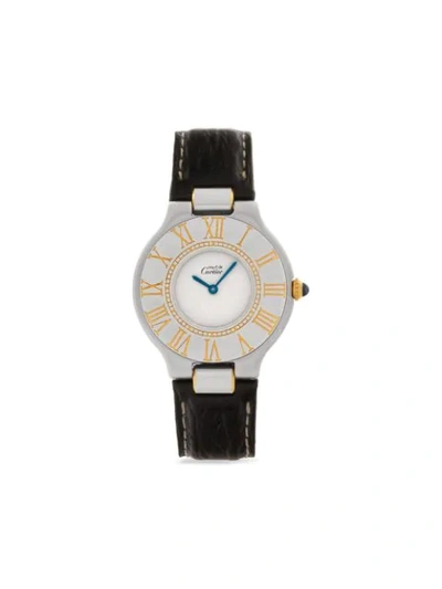 Pre-owned Cartier 1993  Must 21 31mm In White