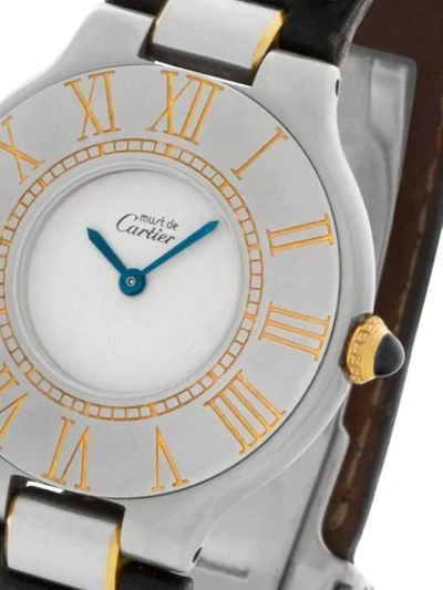 Pre-owned Cartier 1993  Must 21 31mm In White