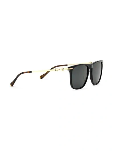 Shop Gucci 648662j0740 Square-frame Sunglasses In Black ,grey
