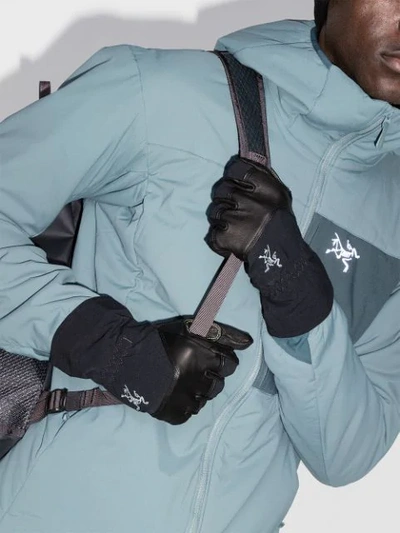 Shop Arc'teryx Rope Logo-print Gloves In Black