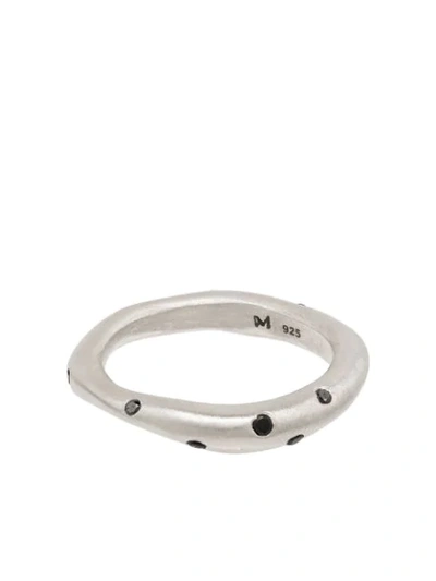 Shop M Cohen Crystal Detail Ring In Silver