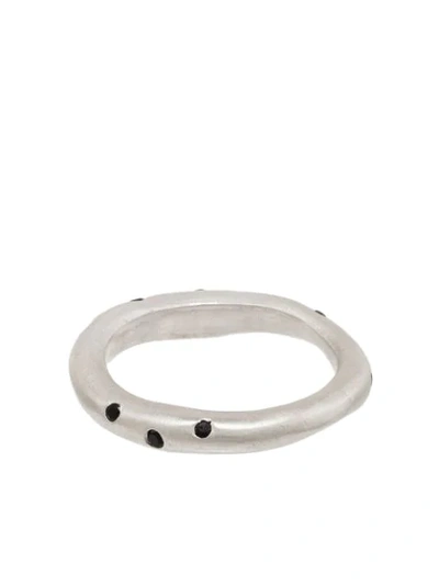 Shop M Cohen Crystal Detail Ring In Silver