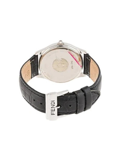 Pre-owned Fendi  210g Quartz 35mm In Black