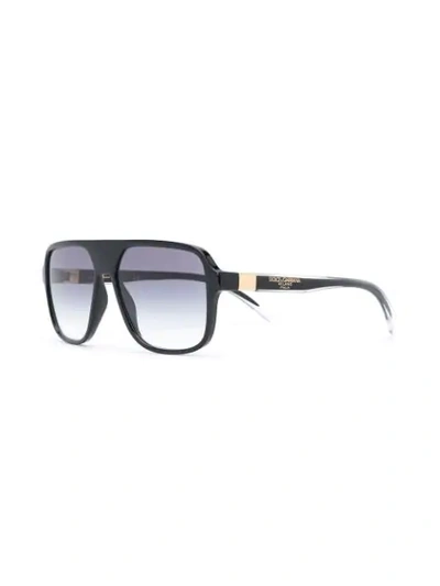 Shop Dolce & Gabbana Oversized-frame Sunglasses In Black