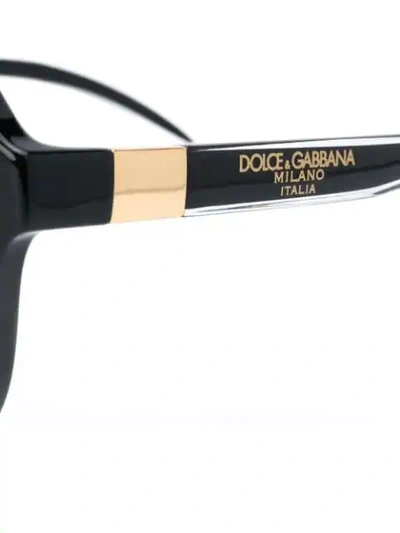Shop Dolce & Gabbana Oversized-frame Sunglasses In Black