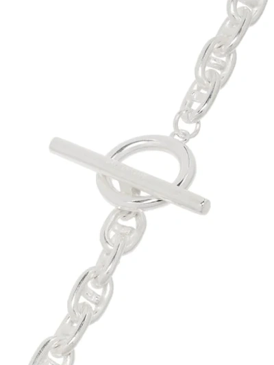 Shop All Blues Pill Chain Link Necklace In Silver