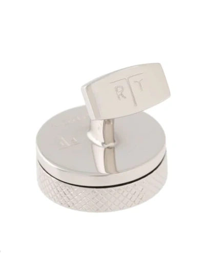 Shop Tateossian Wheel Of Fortune Cufflinks In Silver