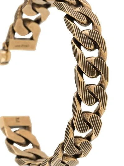 Shop Alexander Mcqueen Chain-link Open Bracelet In Gold