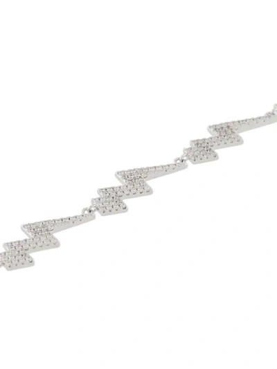 Shop Darkai Lightning Crystal Bracelet In Silver