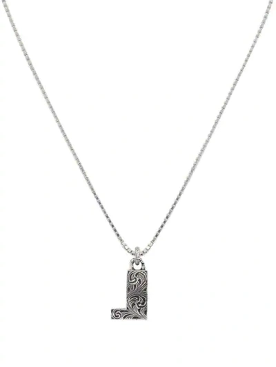 Shop Gucci L Letter Necklace In 0811 Undefined