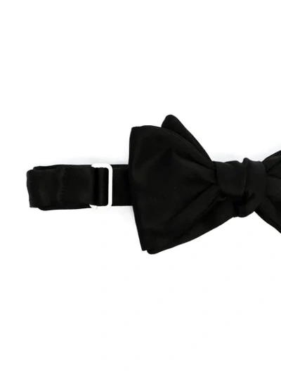 Shop Giorgio Armani Double-bow Tie In Black