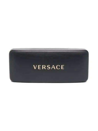 Shop Versace Oversized Mask Sunglasses In Black