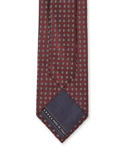 Shop Ermenegildo Zegna Woven Silk Tie In Red