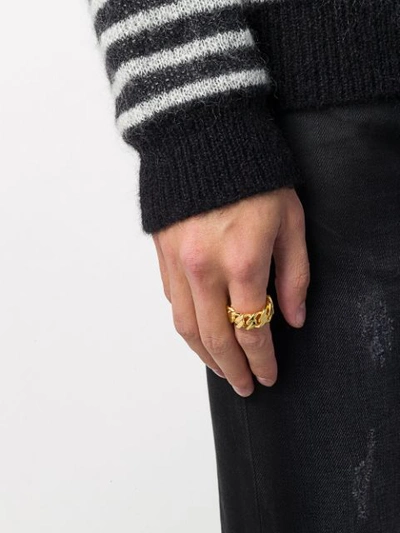 Darkai Gold Cuban Ring In Gold