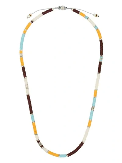 Shop M. Cohen Beaded Style Necklace In Silver