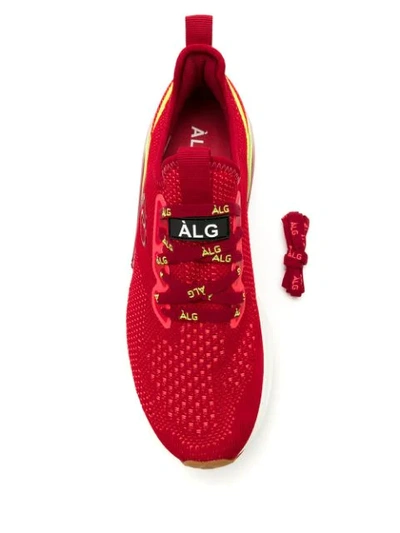 Shop Àlg Supera Panelled Sneakers In Red