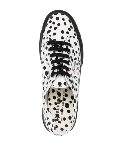 10 Corso Como Dotted-print Low-top Sneakers In White