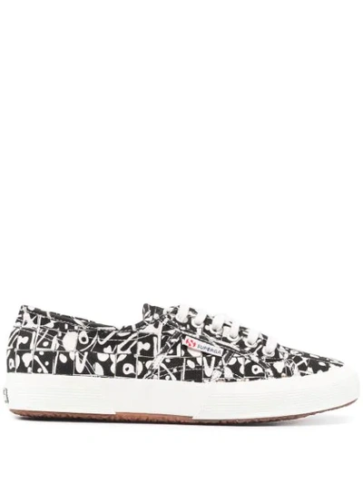 Shop 10 Corso Como Printed Low-top Sneakers In Black