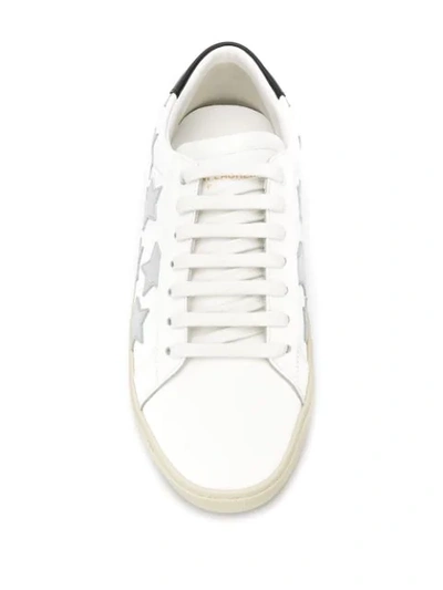 Shop Saint Laurent Star Court Sneakers In White