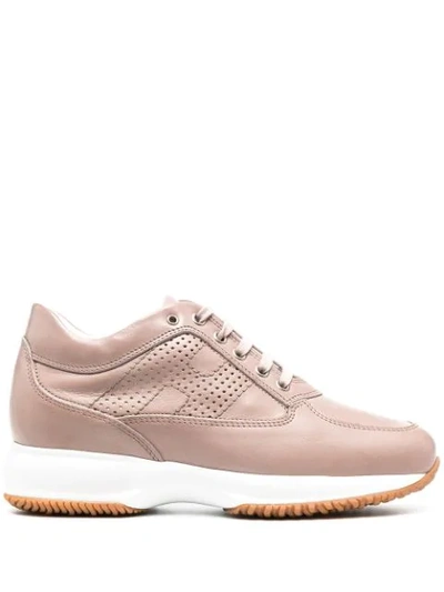 Hogan Low-top Lace-up Trainers In Pink