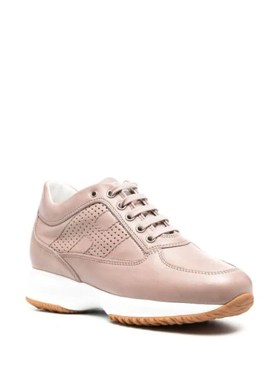 Hogan Low-top Lace-up Trainers In Pink