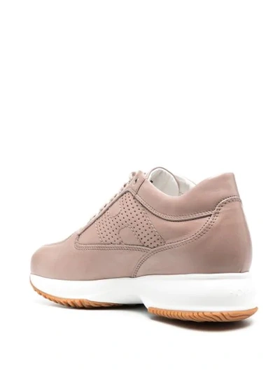 Hogan Low-top Lace-up Trainers In Pink