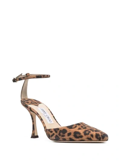 Shop Jimmy Choo Mair 90mm Pumps In Brown