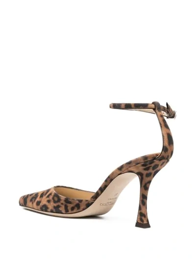 Shop Jimmy Choo Mair 90mm Pumps In Brown