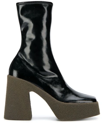 Shop Stella Mccartney Platform Ankle Boots In Black