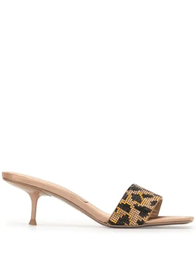 Shop Alexander Wang Jessie Crystal-embellished Sandals In Gold