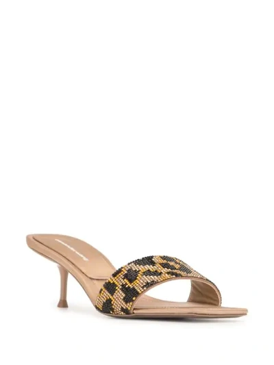 Shop Alexander Wang Jessie Crystal-embellished Sandals In Gold