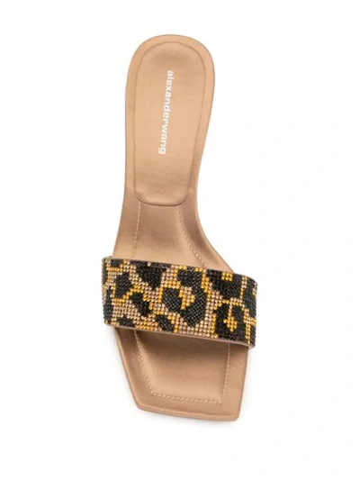 Shop Alexander Wang Jessie Crystal-embellished Sandals In Gold