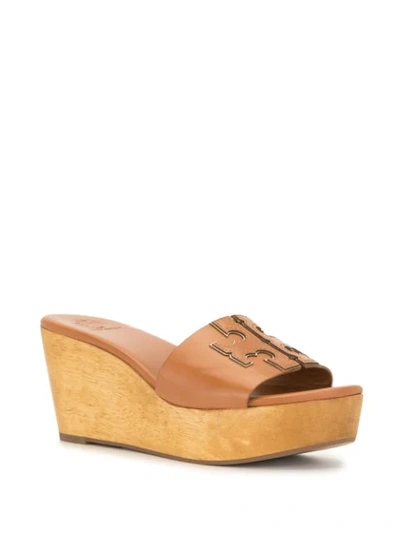 Shop Tory Burch Ines Wedge Sandals In Brown